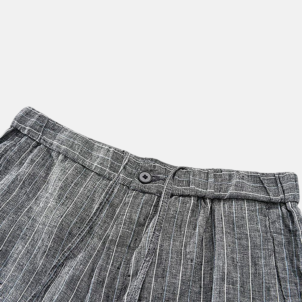 Bermuda Linho Masculina Listrada