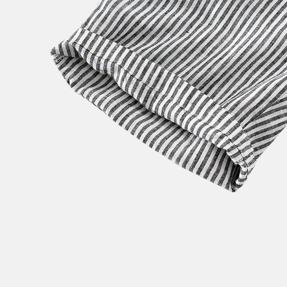 Bermuda Linho Masculina Listrada