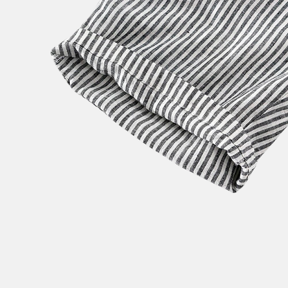 Bermuda Linho Masculina Listrada