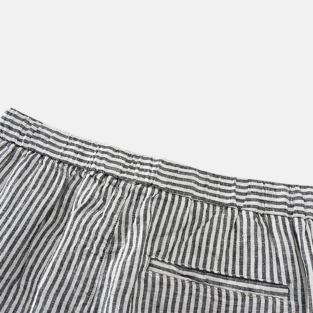 Bermuda Linho Masculina Listrada