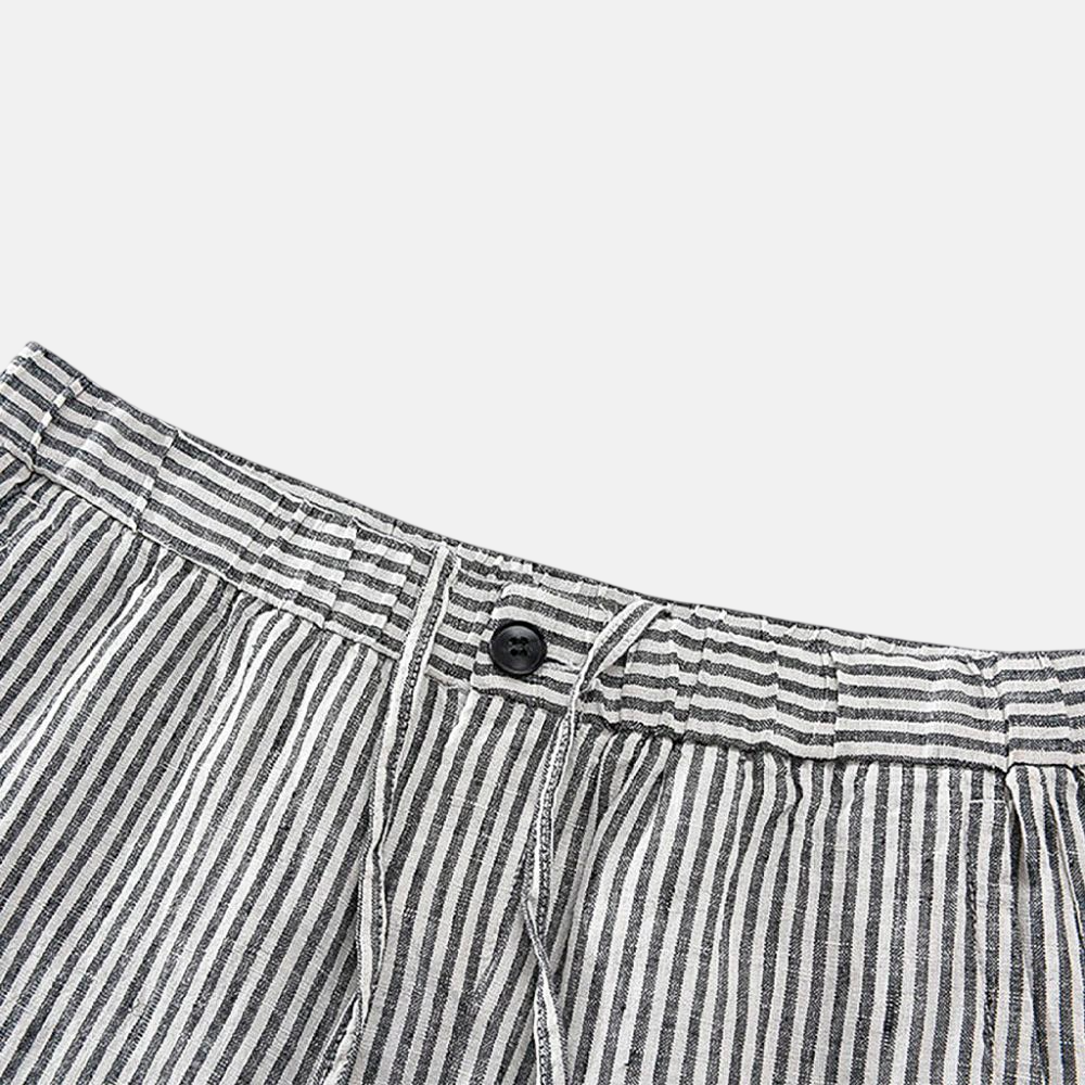 Bermuda Linho Masculina Listrada