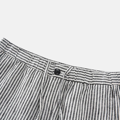 Bermuda Linho Masculina Listrada