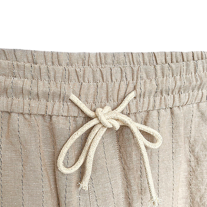 Calça Linho Listrada  F084